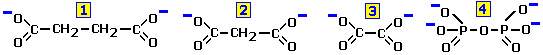 [1] the �butanedioate ion (succinate), [2] propanedioate ion (malonate),  [3] ethanedioate ion (oxalate), and [4] the pyrophosphate(V) ion. (c) doc b
